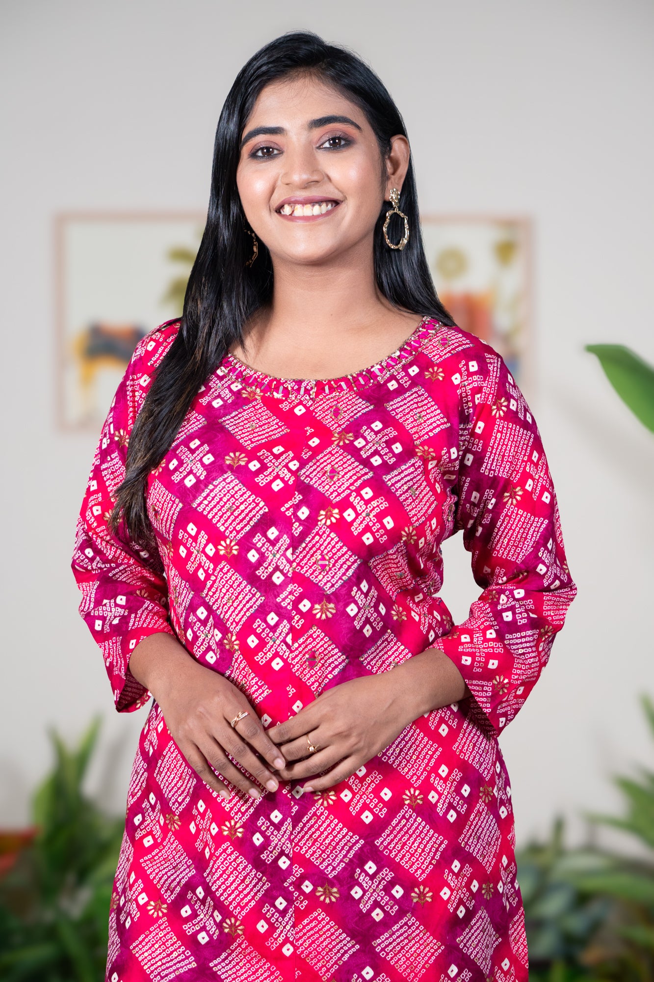Dual colour Kurti with Katdana work