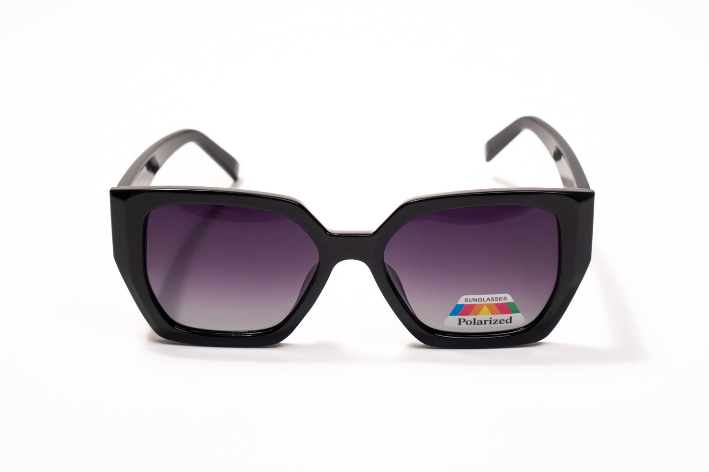 623. Hexagon polarized luxe black Celebrity UV400 Retina protected cooling glass