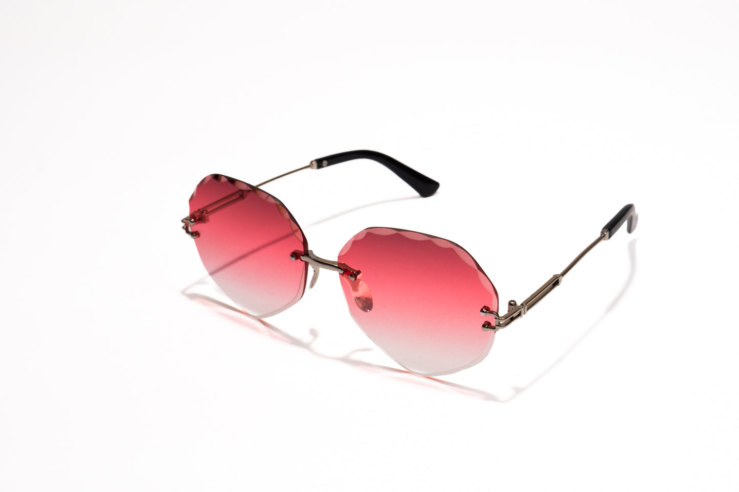 657. Celebrity Rimless diamond cut UV400 Retina protected cooling glass