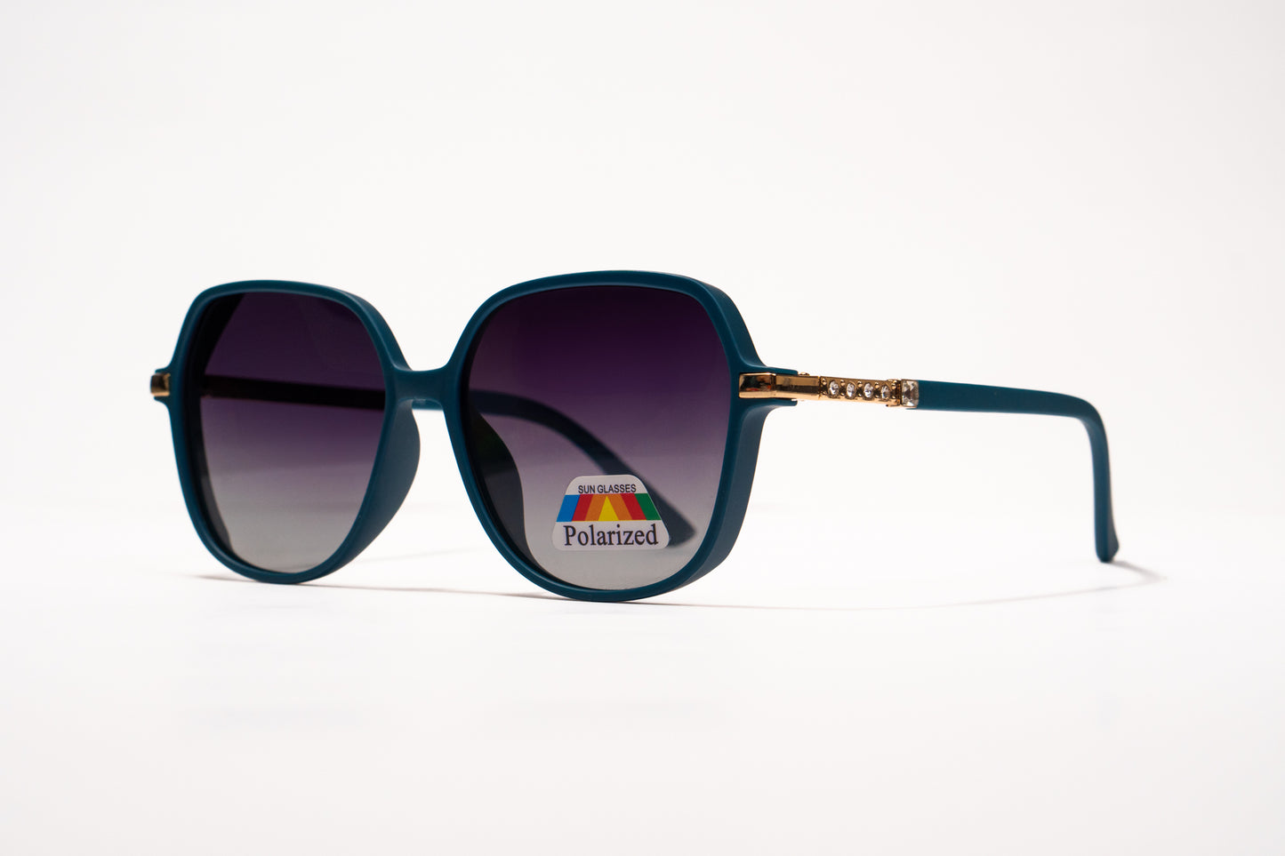 627. Hexagon polarized luxe blue Celebrity UV400 Retina protected cooling glass