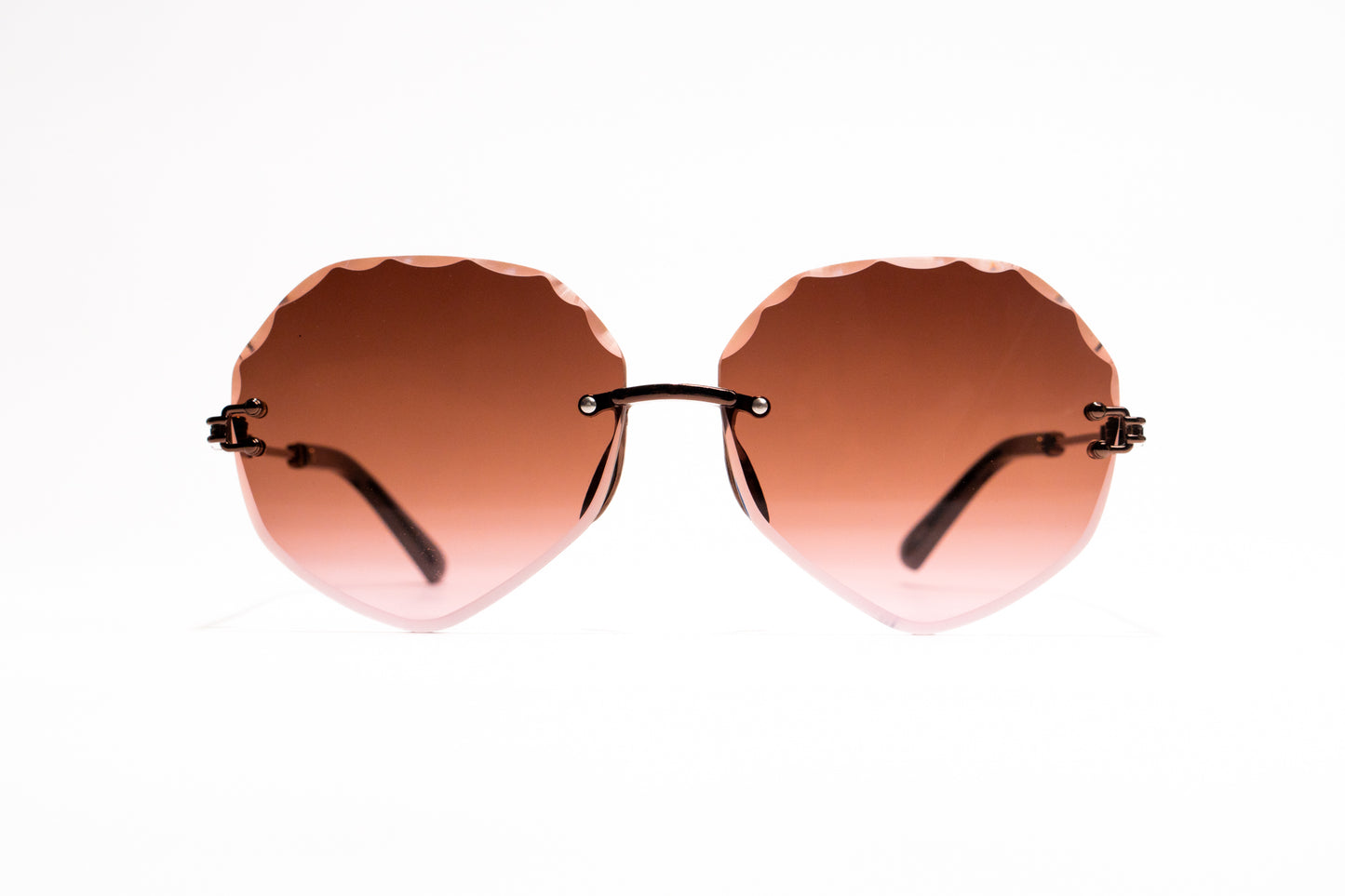 655. Celebrity Rimless diamond cut UV400 Retina protected cooling glass