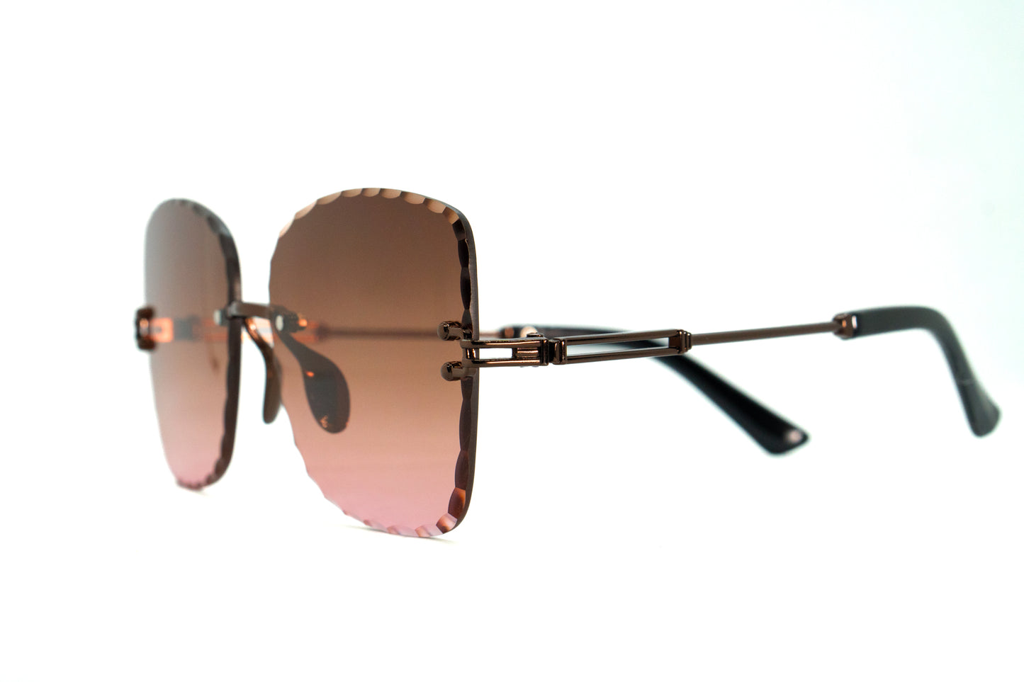 280. Celebrity Rimless diamond cut UV400 Retina protected cooling glass
