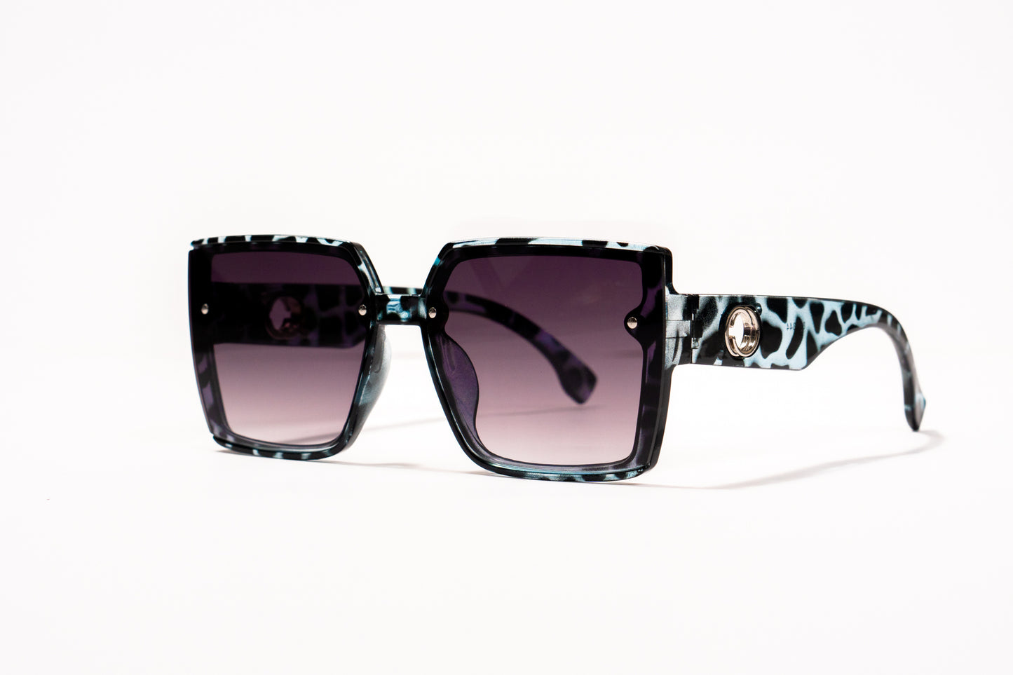 493. Square blue print Celebrity UV400 Retina protected cooling glass