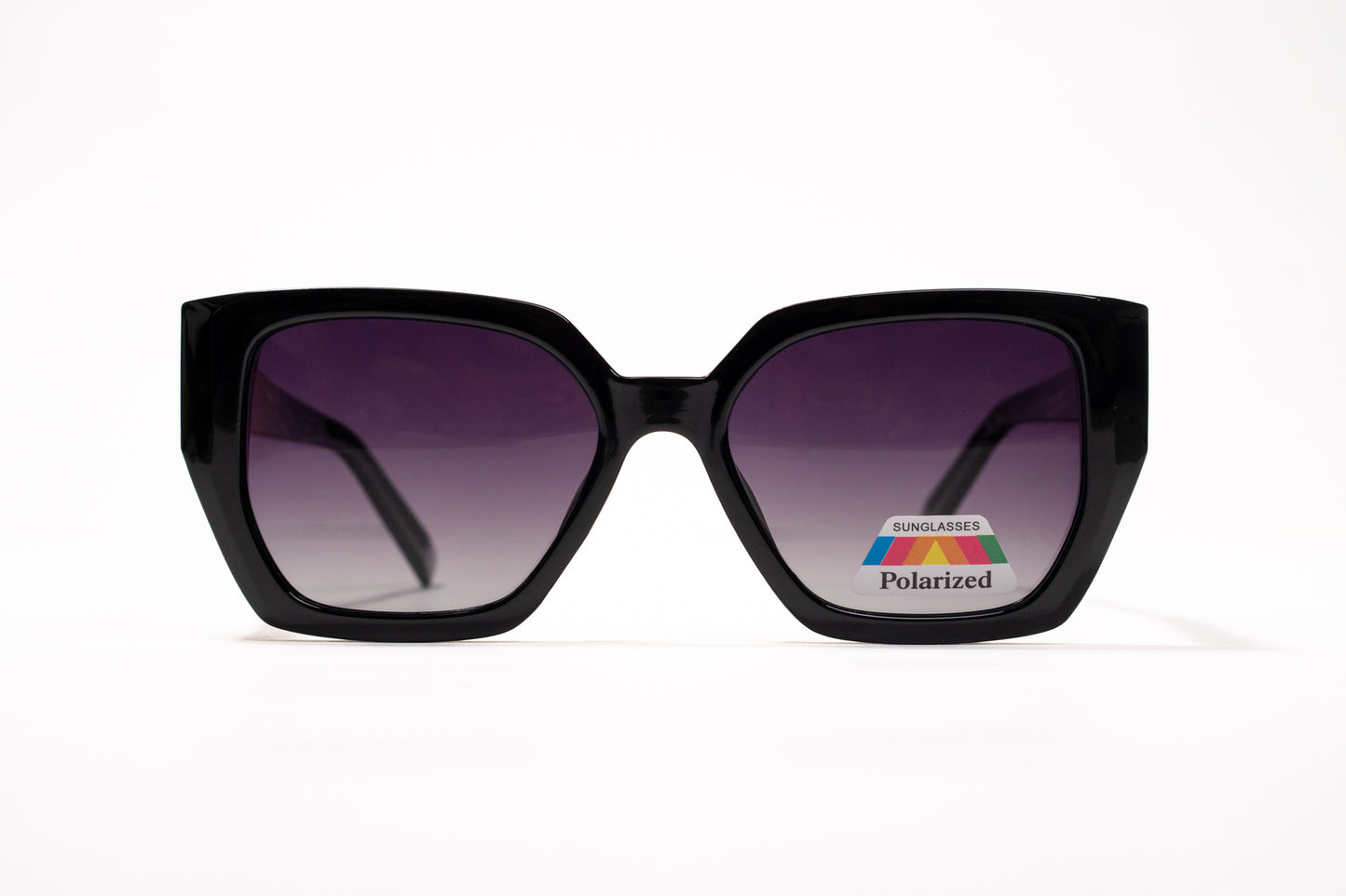 623. Hexagon polarized luxe black Celebrity UV400 Retina protected cooling glass
