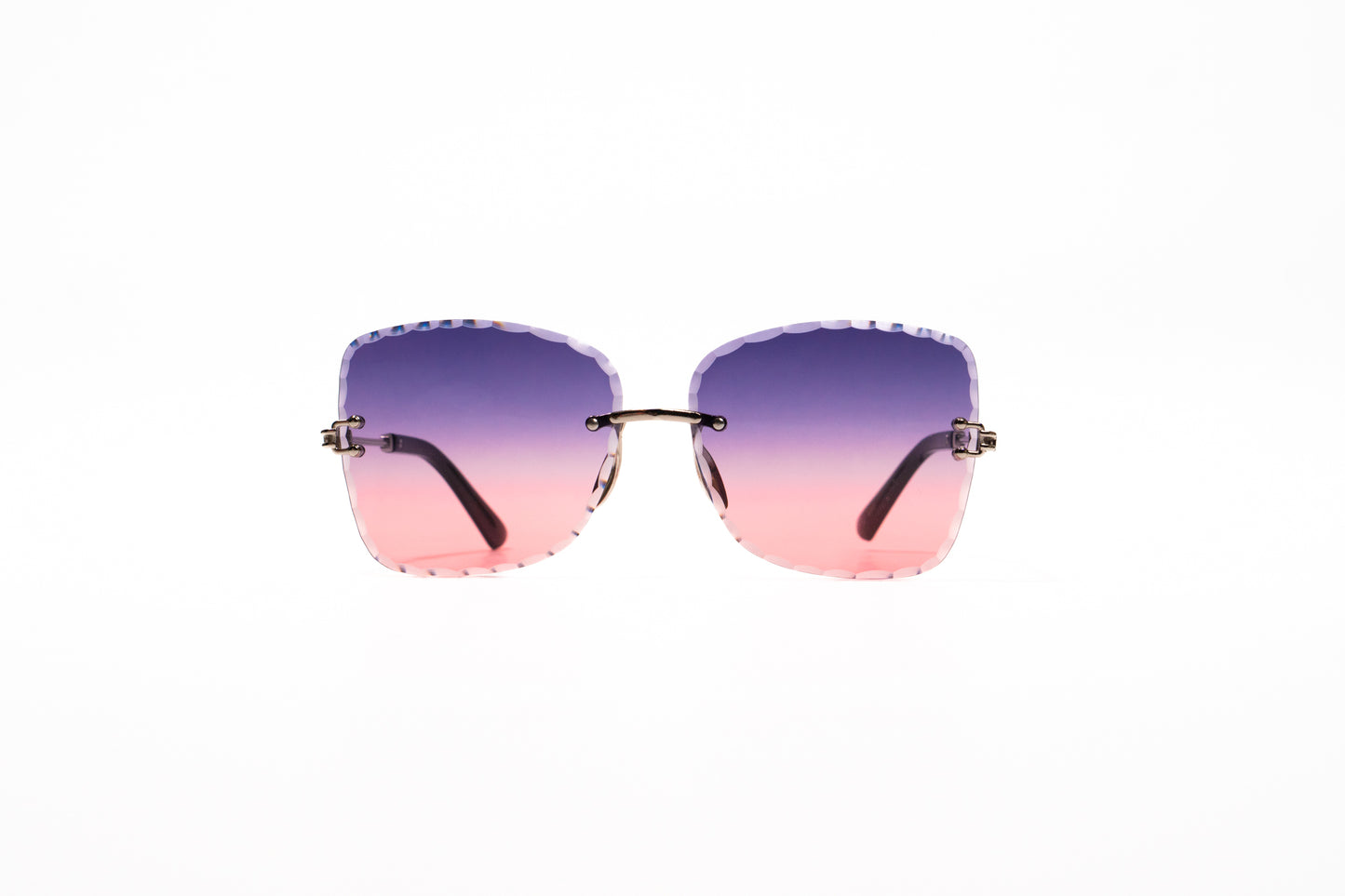677. Celebrity Rimless diamond cut UV400 Retina protected cooling glass