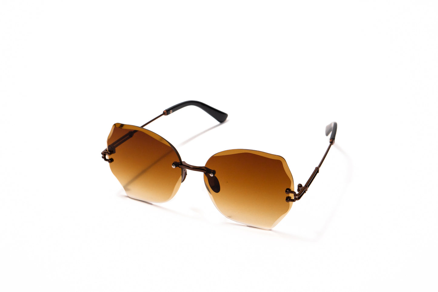 698. Celebrity Rimless diamond cut UV400 Retina protected cooling glass