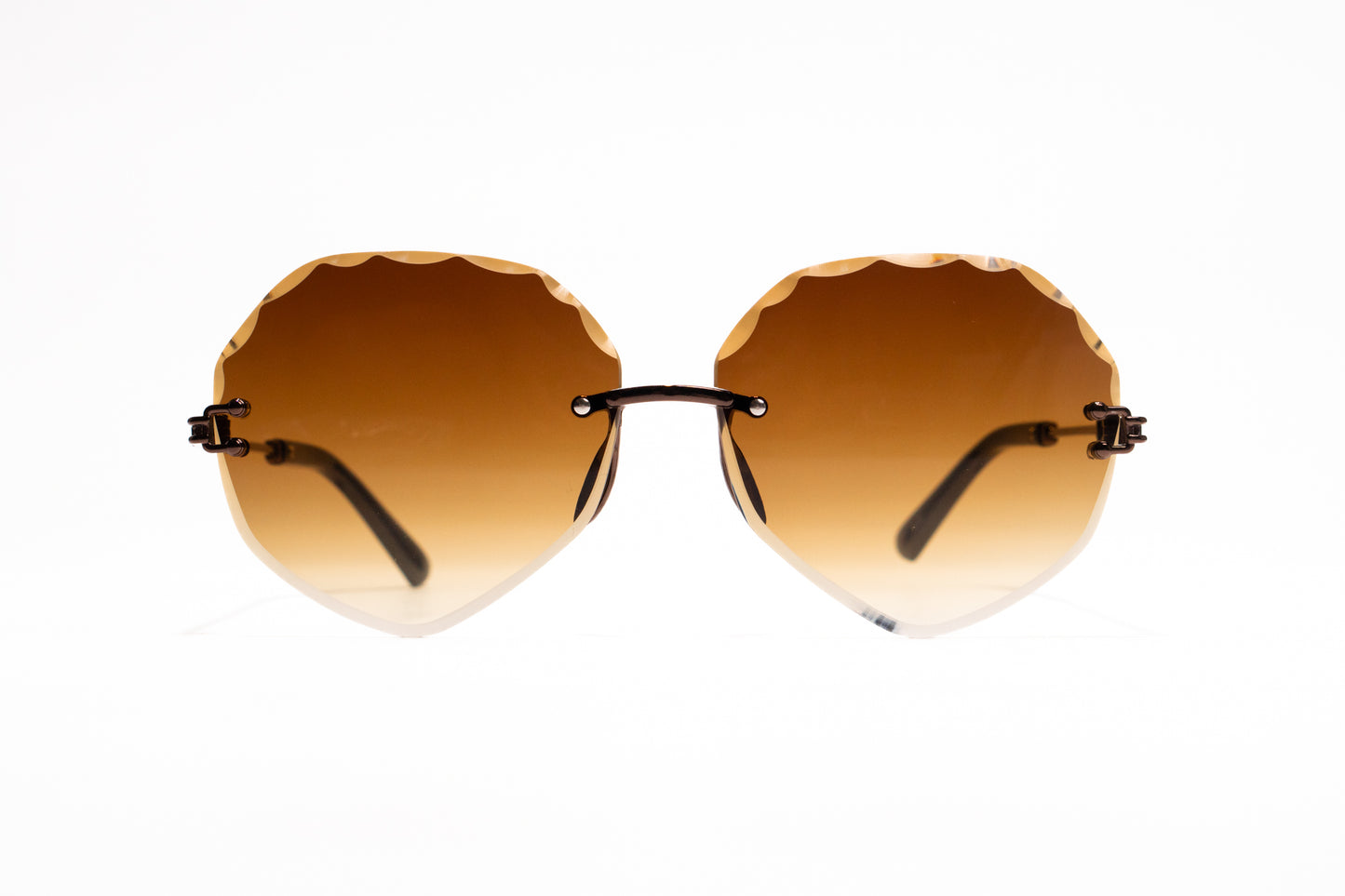 659. Celebrity Rimless diamond cut UV400 Retina protected cooling glass