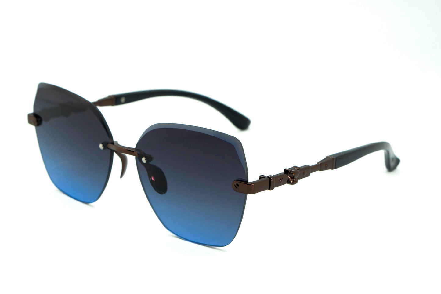 340. Celebrity Rimless diamond cut UV400 Retina protected cooling glass