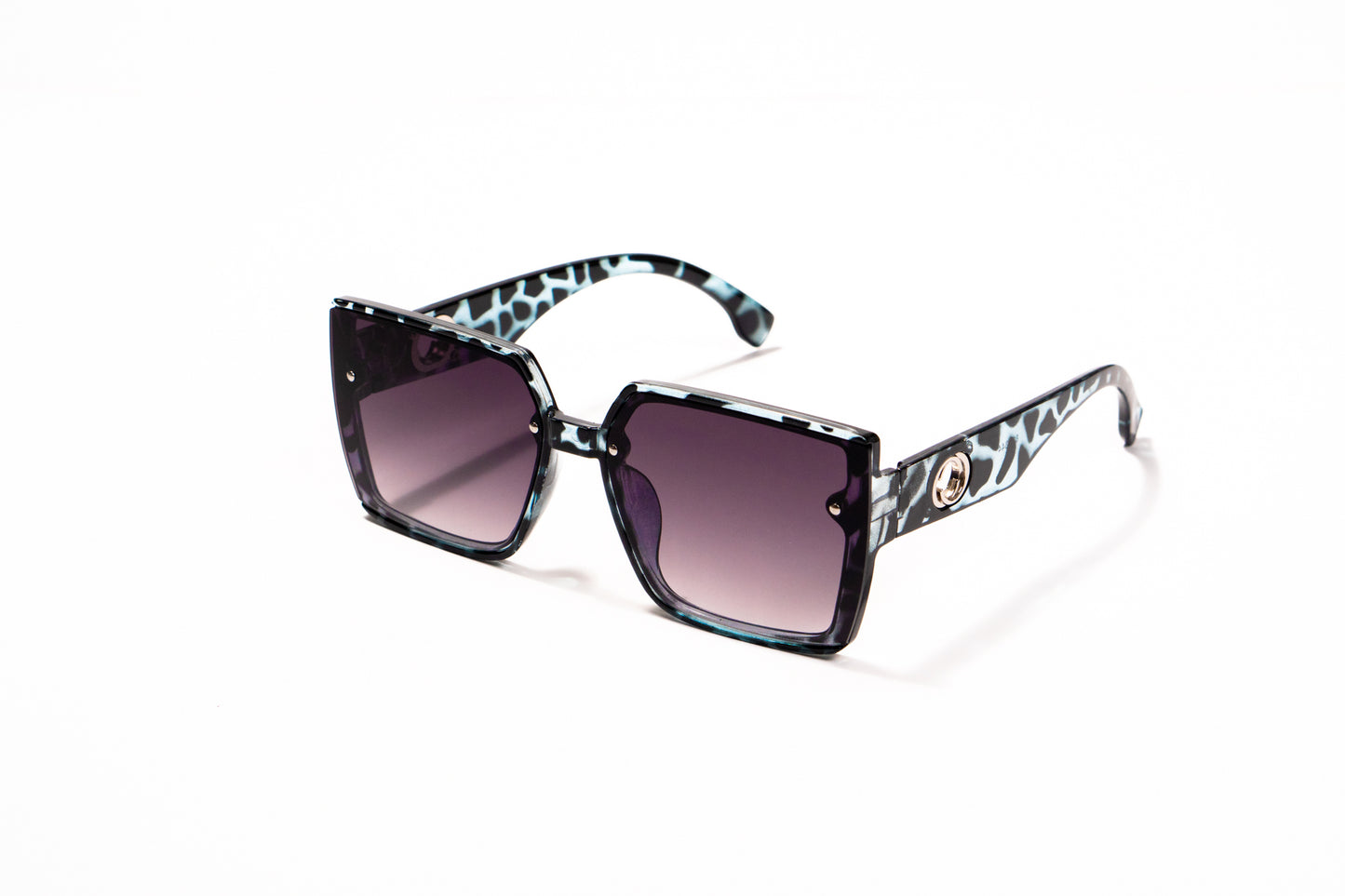 493. Square blue print Celebrity UV400 Retina protected cooling glass