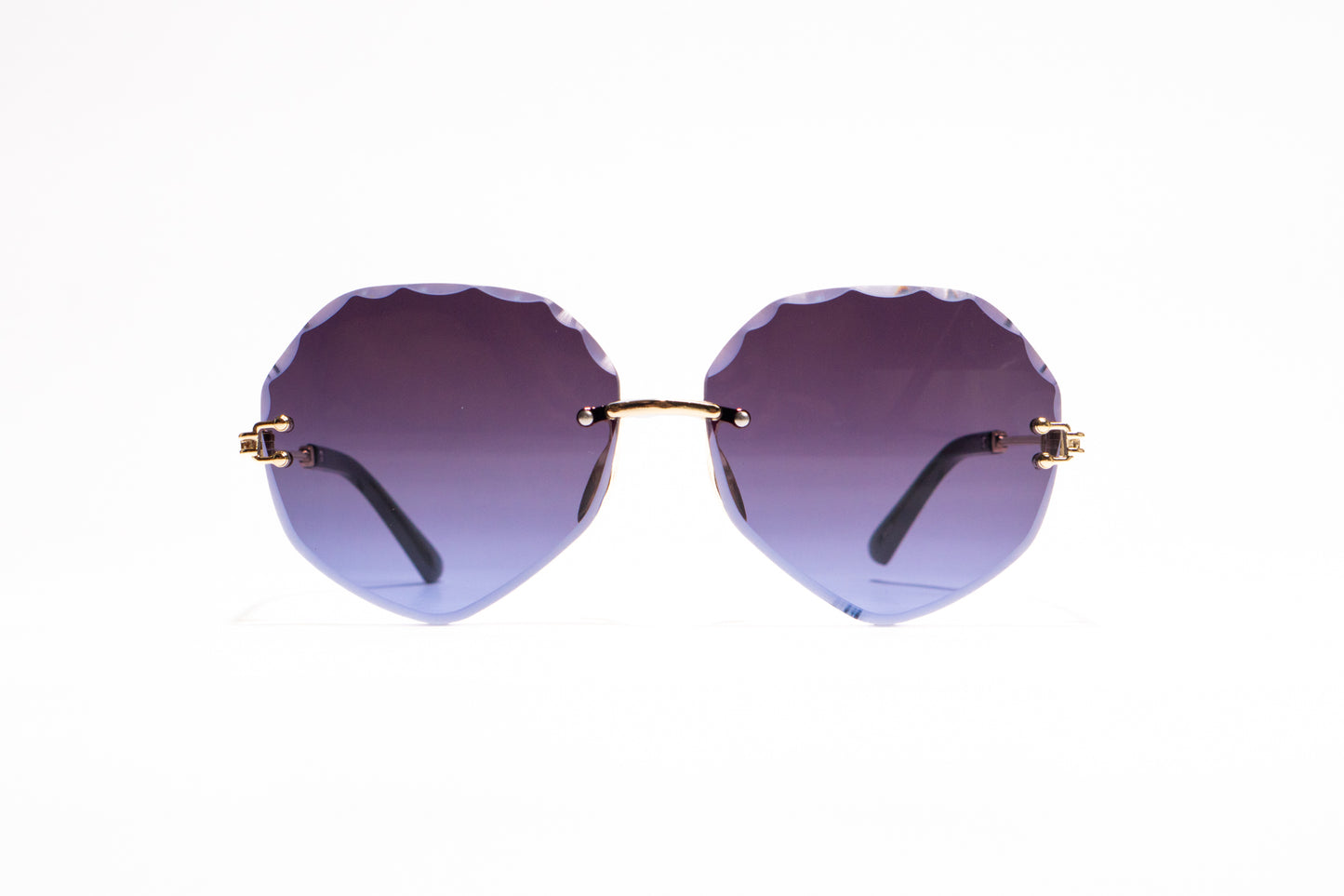 656. Celebrity Rimless diamond cut UV400 Retina protected cooling glass