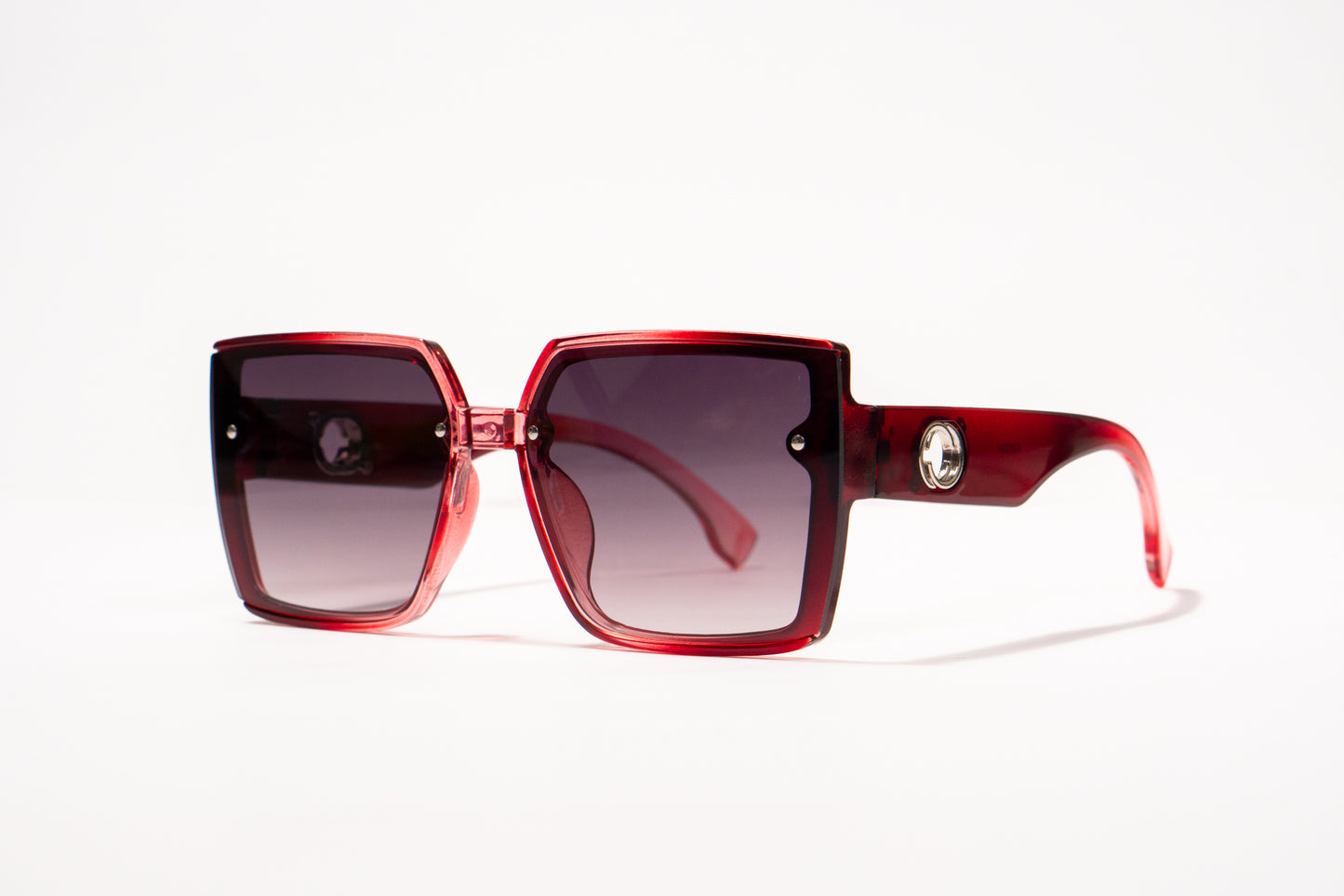 492. Square red Celebrity UV400 Retina protected cooling glass