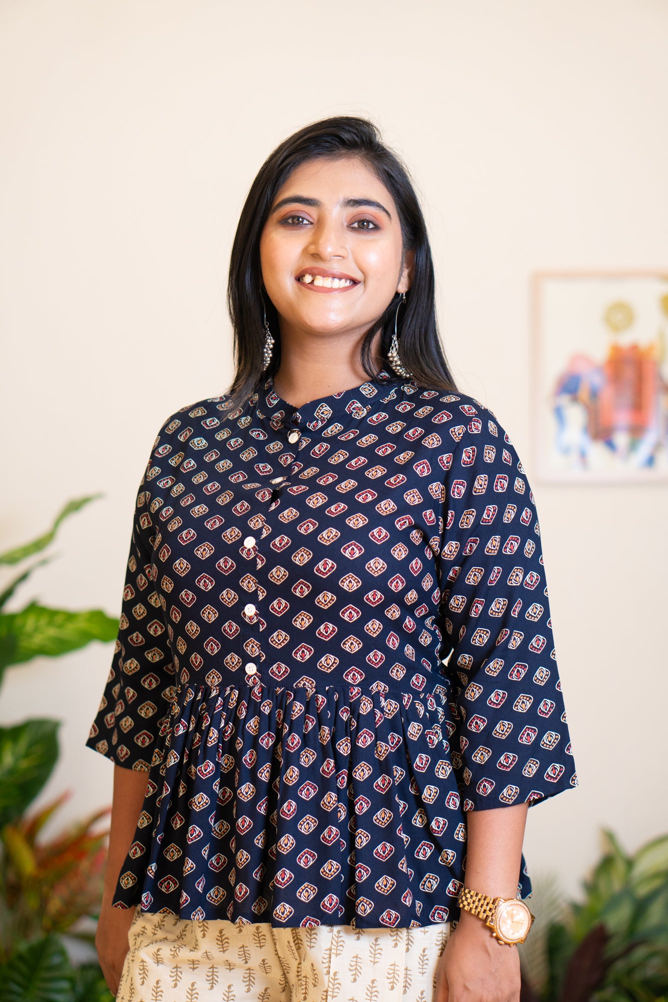 Hyrr 5paisa tunic blue