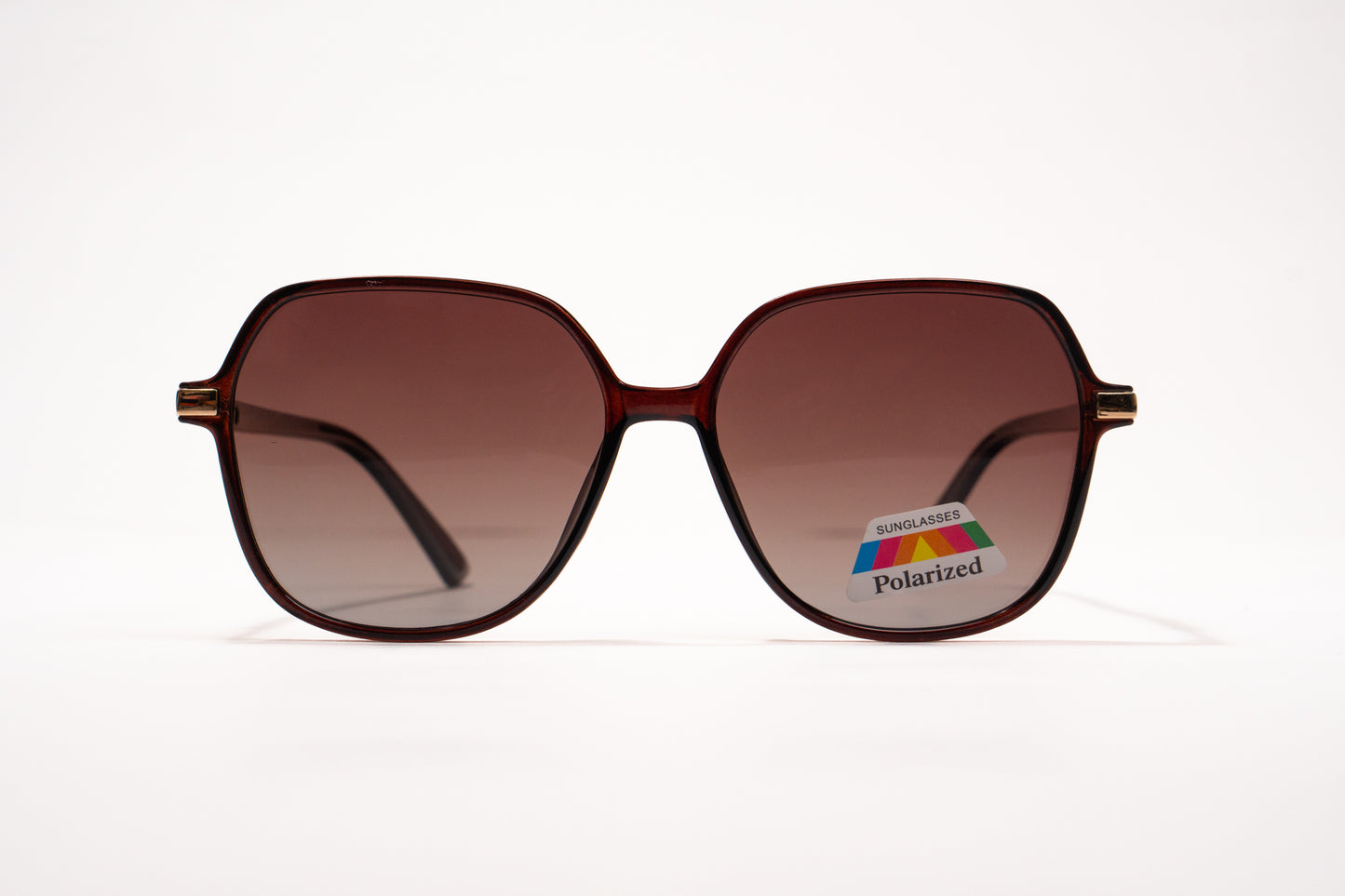 627. Hexagon polarized luxe brown Celebrity UV400 Retina protected cooling glass