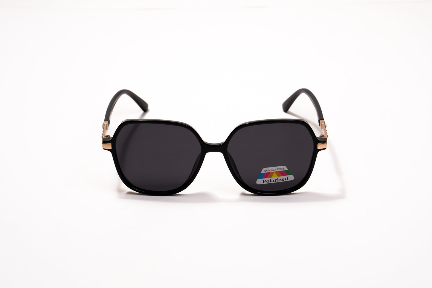 625. Hexagon polarized luxe black Celebrity UV400 Retina protected cooling glass