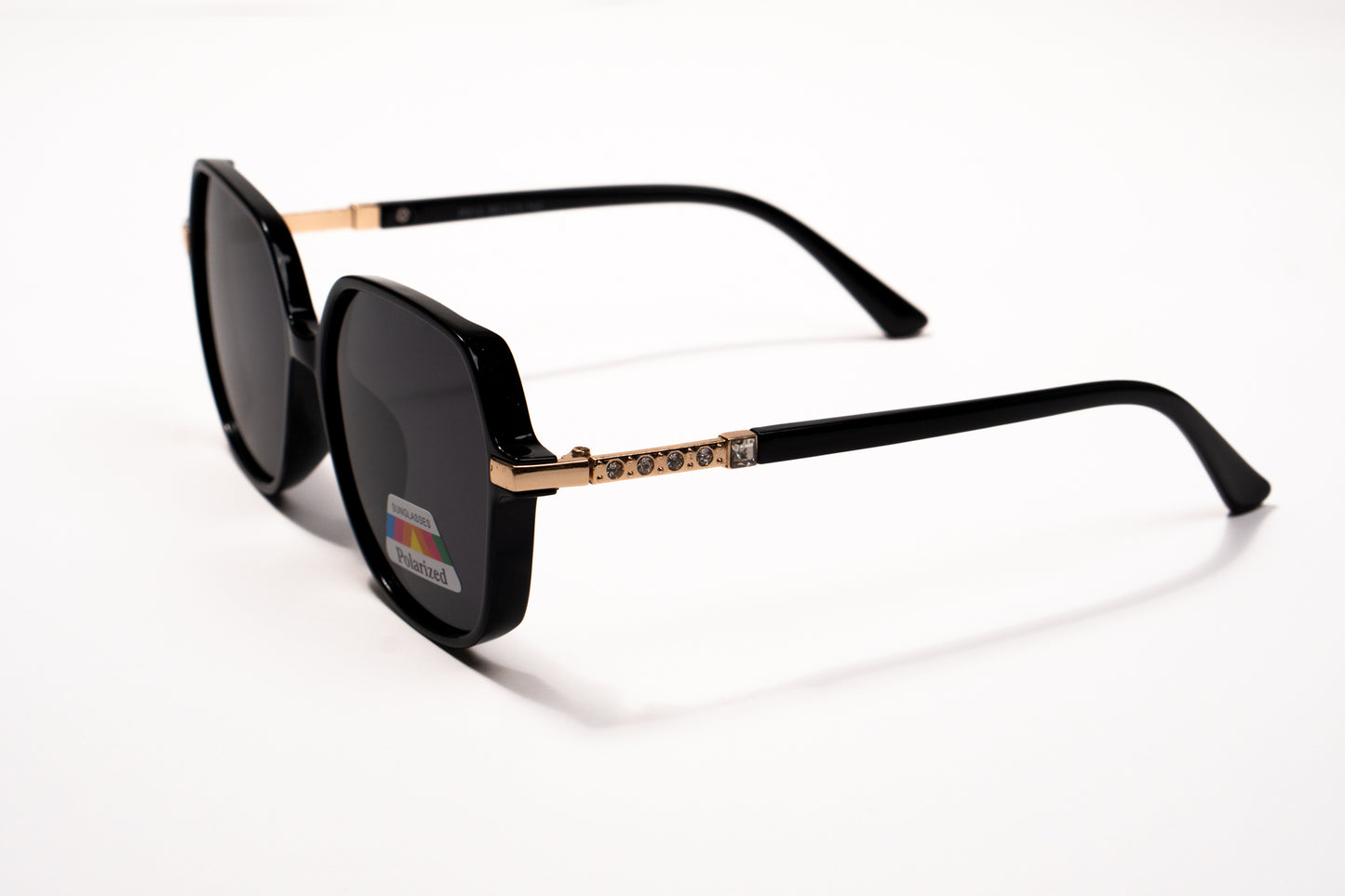 625. Hexagon polarized luxe black Celebrity UV400 Retina protected cooling glass