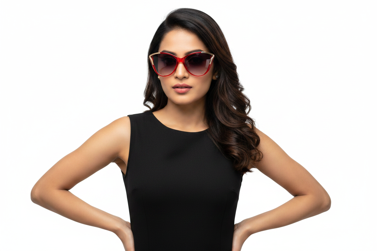 Q117. Celebrity cat eye sunglasses UV400 Retina protected cooling glass