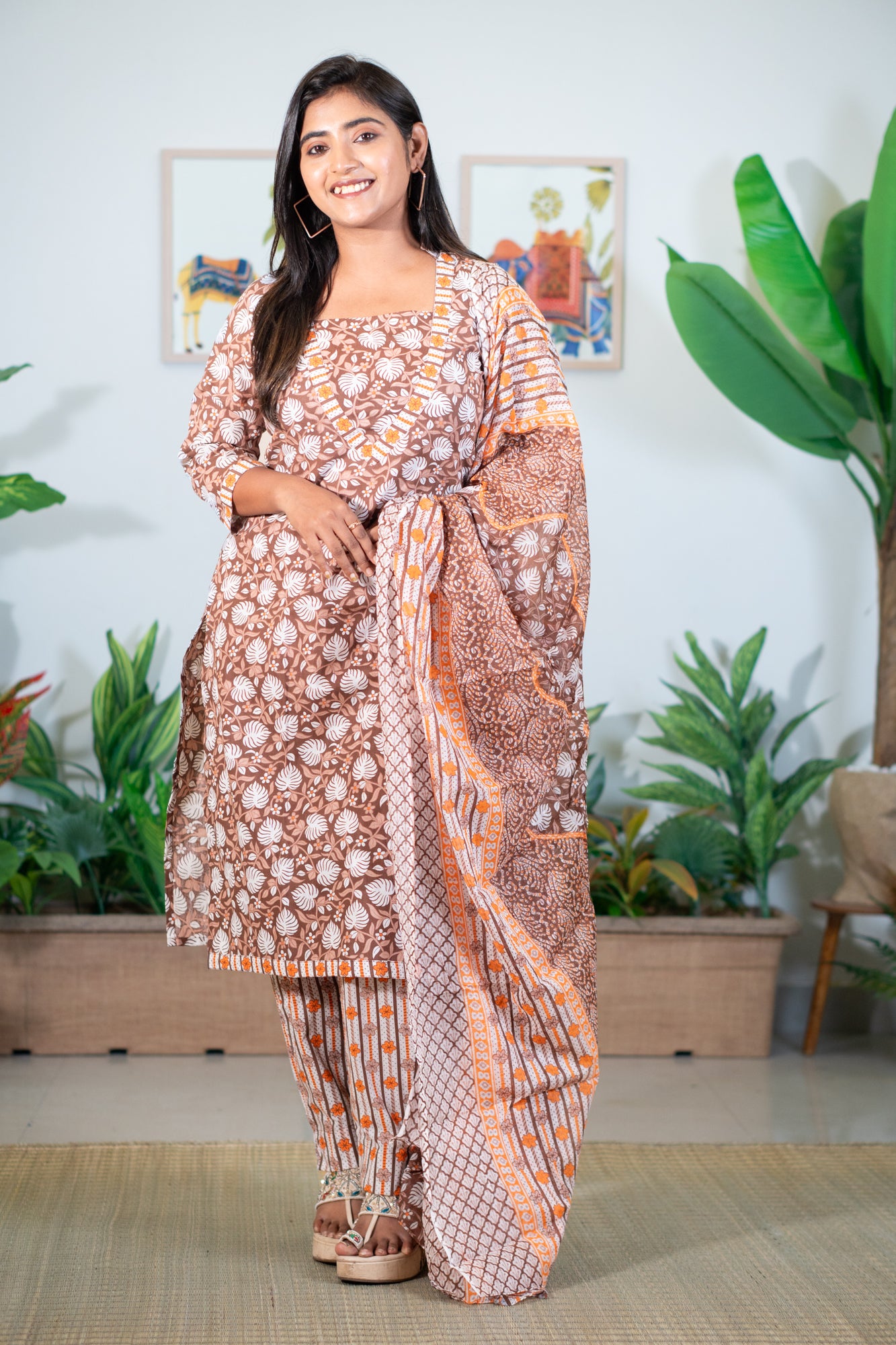 Hyrr Krishnakoli 3pc set Choco