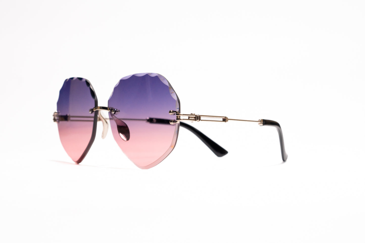 660. Celebrity Rimless diamond cut UV400 Retina protected cooling glass