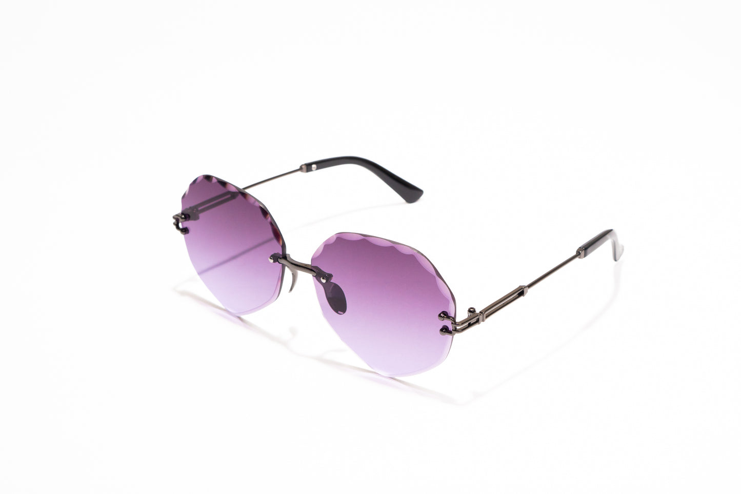 658. Celebrity Rimless diamond cut UV400 Retina protected cooling glass