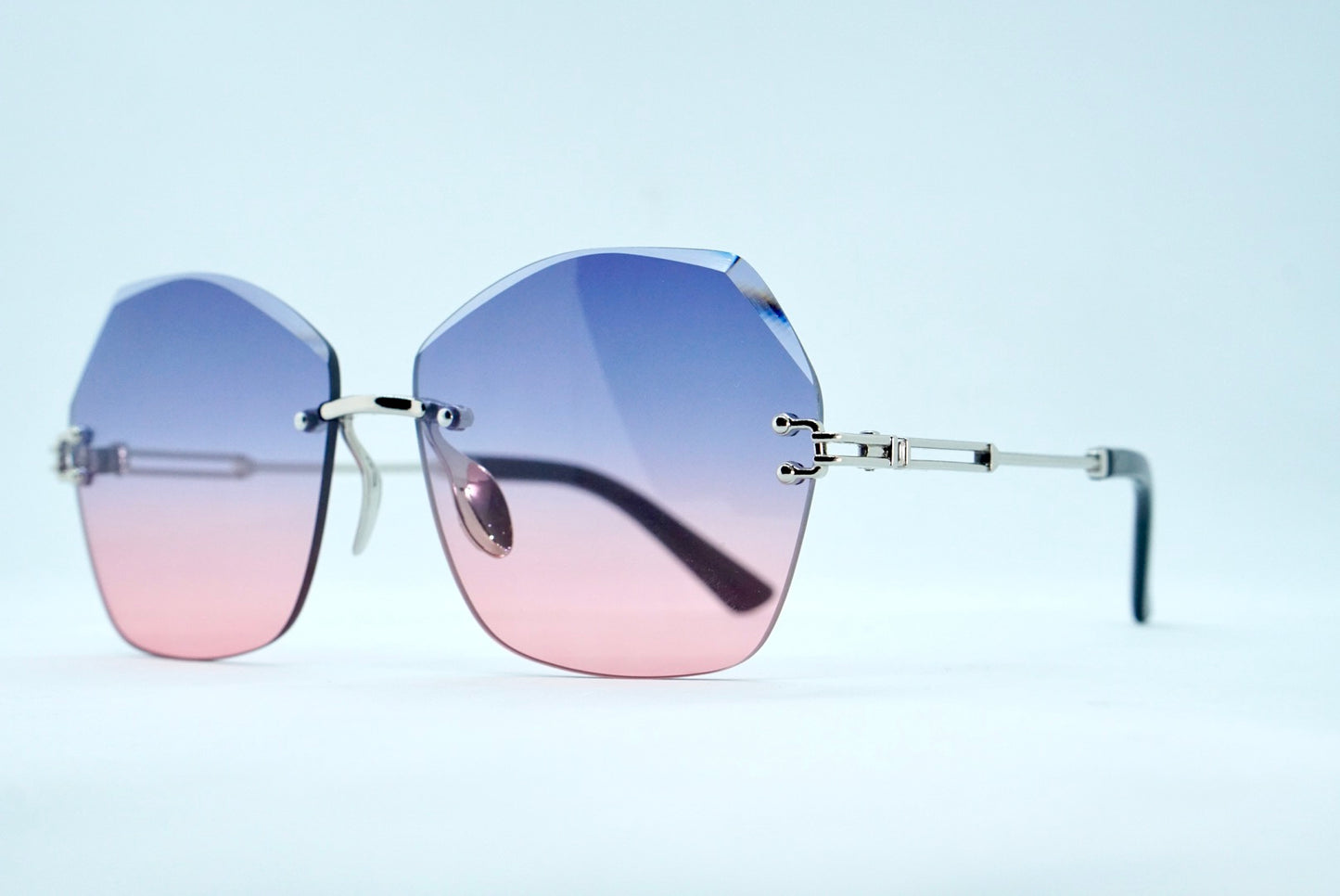 352. Celebrity Rimless diamond cut UV400 Retina protected cooling glass