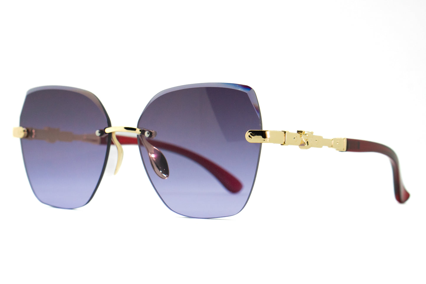 336. Celebrity Rimless diamond cut UV400 Retina protected cooling glass