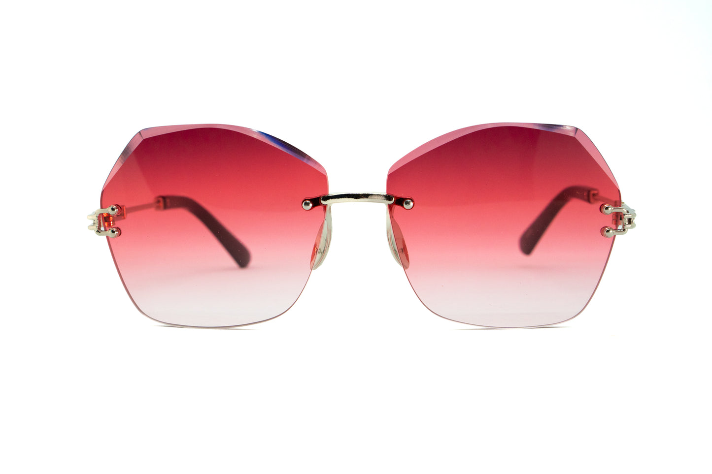 348. Celebrity Rimless diamond cut UV400 Retina protected cooling glass