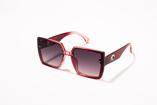 492. Square red Celebrity UV400 Retina protected cooling glass