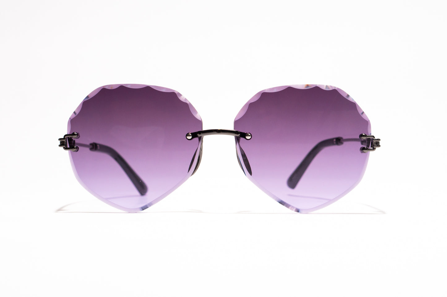 658. Celebrity Rimless diamond cut UV400 Retina protected cooling glass