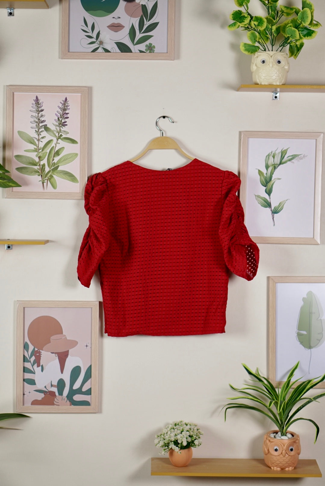 Hyrr party Top with fixed inner Red