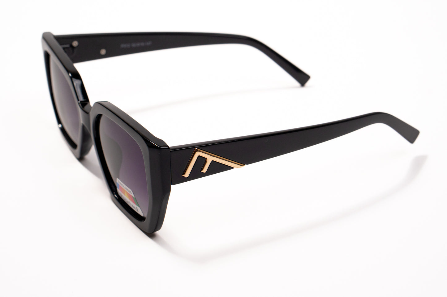 623. Hexagon polarized luxe black Celebrity UV400 Retina protected cooling glass