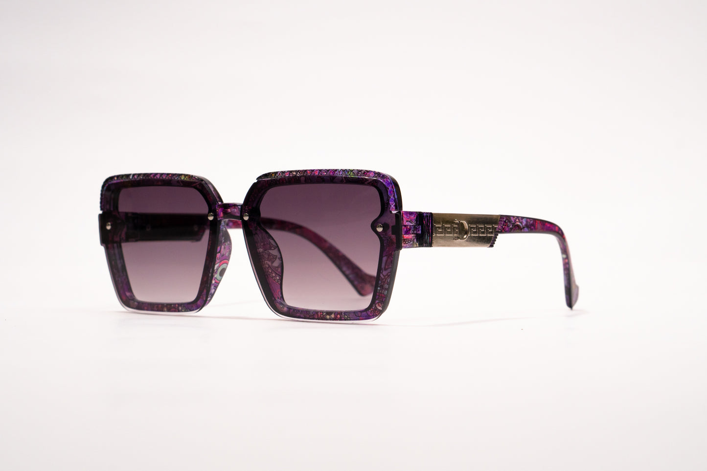 522.Square floral Celebrity UV400 Retina protected cooling glass