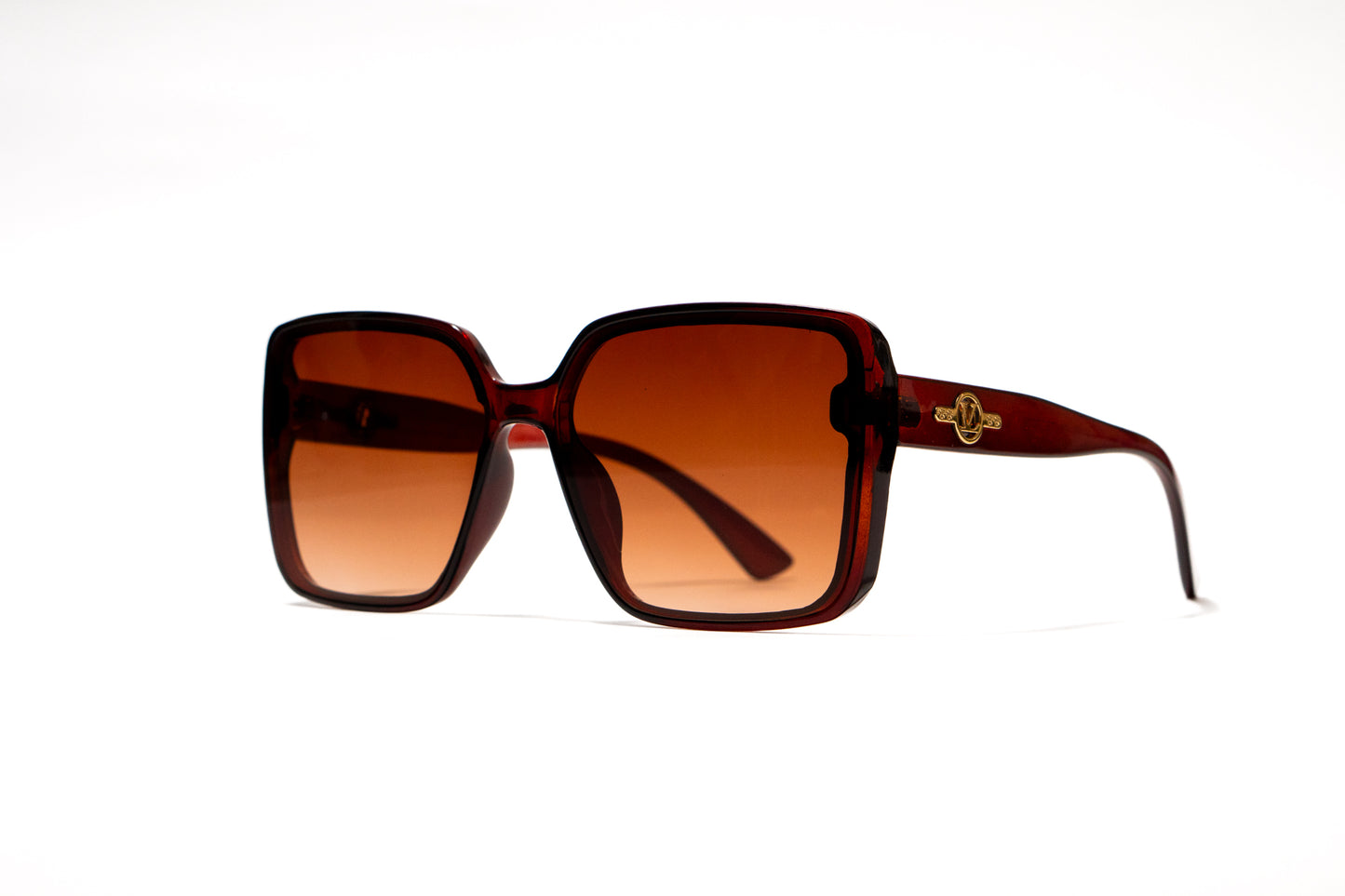 576.Square Primium brown Celebrity UV400 Retina protected cooling glass