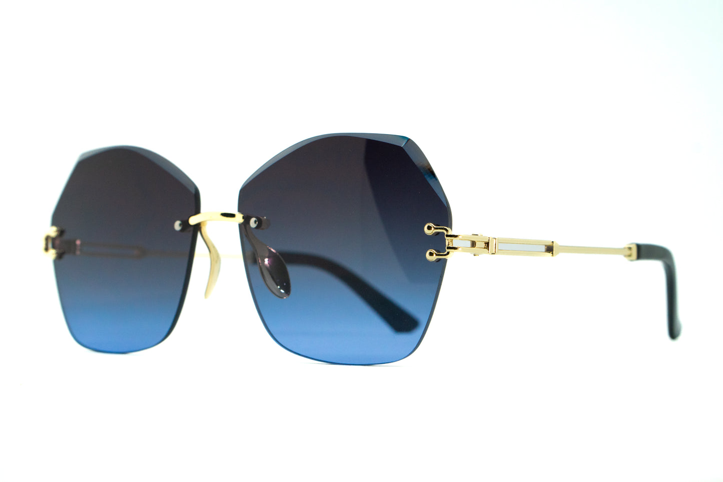 353. Celebrity Rimless diamond cut UV400 Retina protected cooling glass
