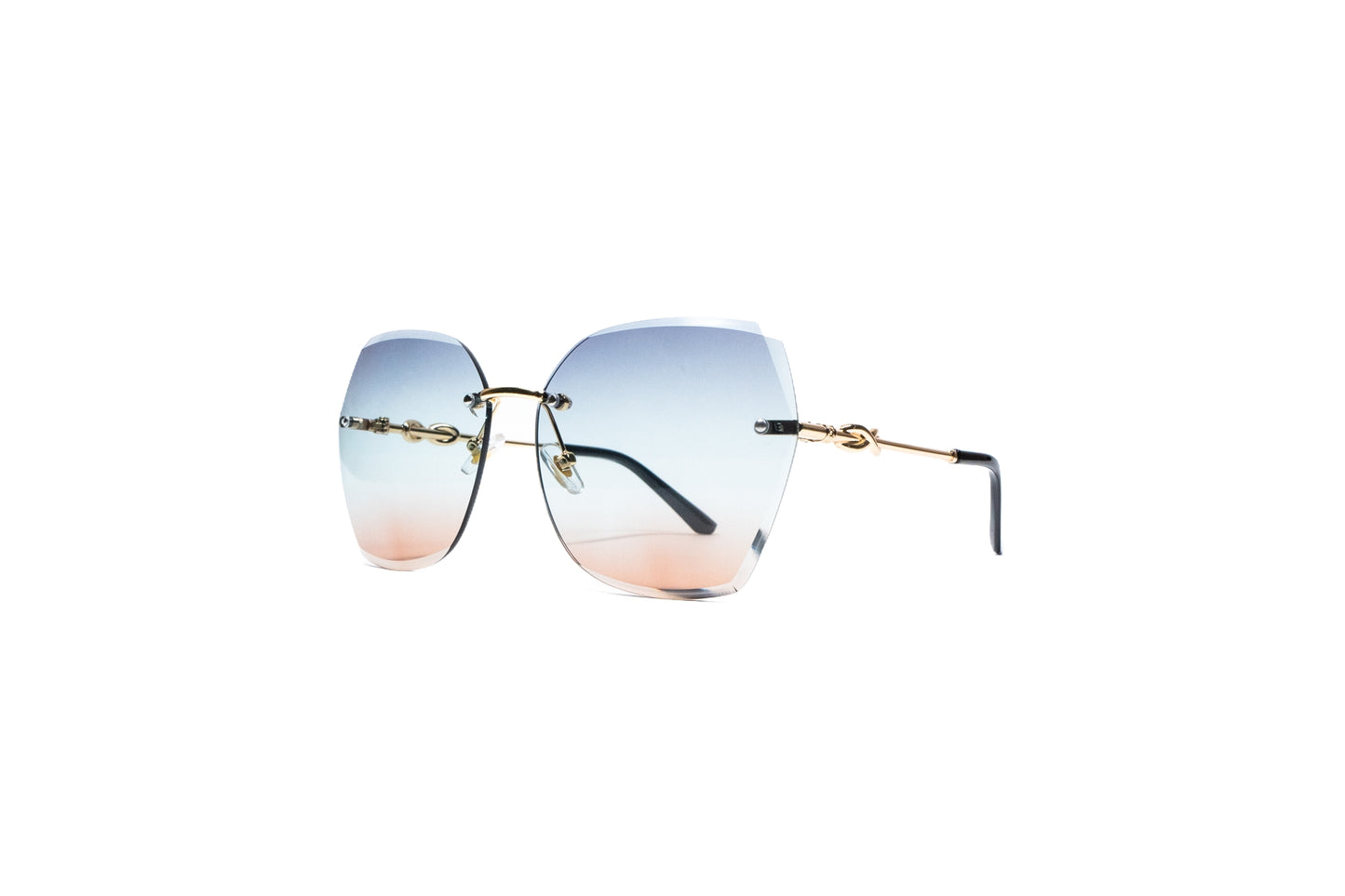 Q133B. Premium Rimless sunglass UV400 Retina protected cooling glass