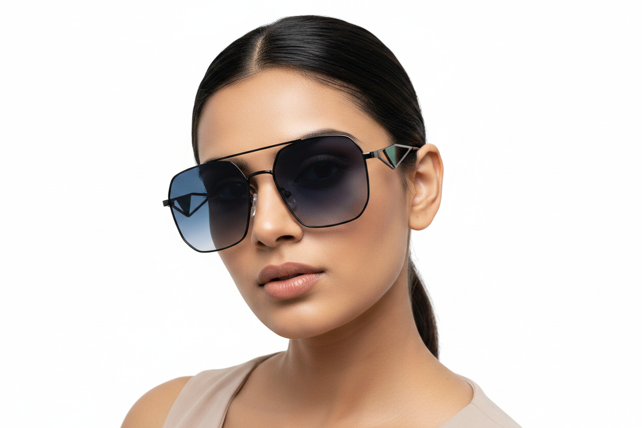 Q131A. Premium metal sunglass UV400 Retina protected cooling glass