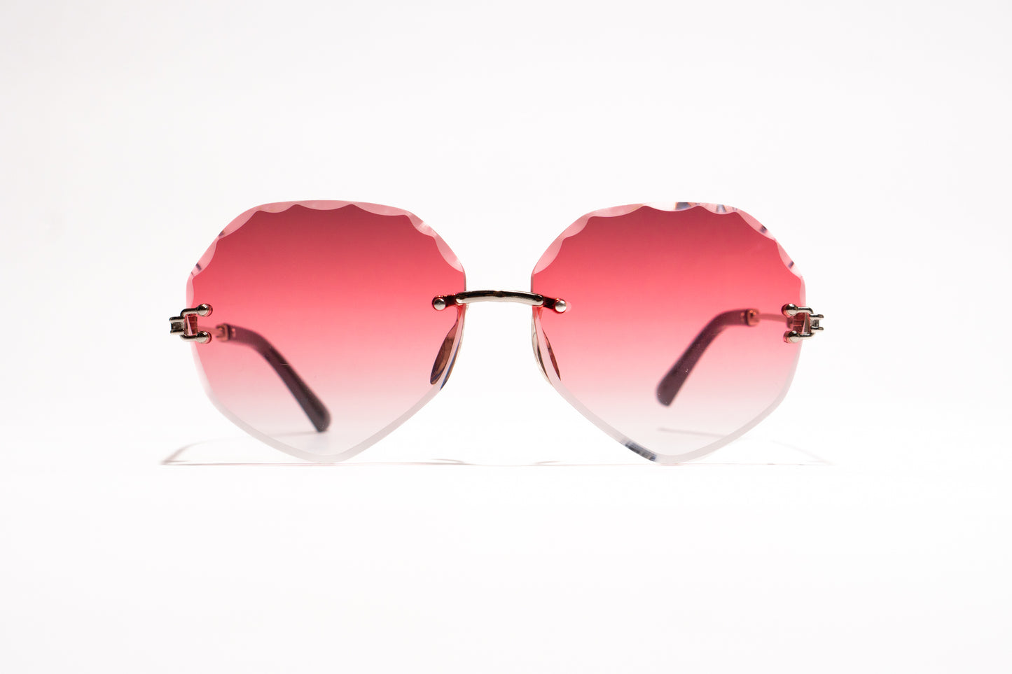 657. Celebrity Rimless diamond cut UV400 Retina protected cooling glass