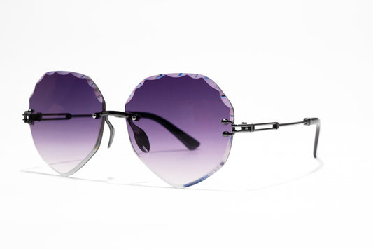 654. Celebrity Rimless diamond cut UV400 Retina protected cooling glass