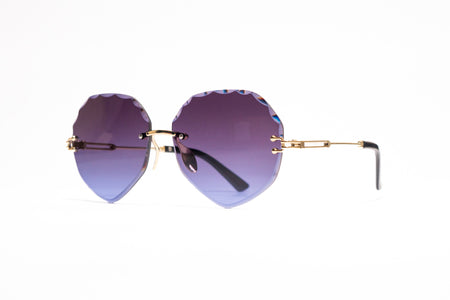 656. Celebrity Rimless diamond cut UV400 Retina protected cooling glass