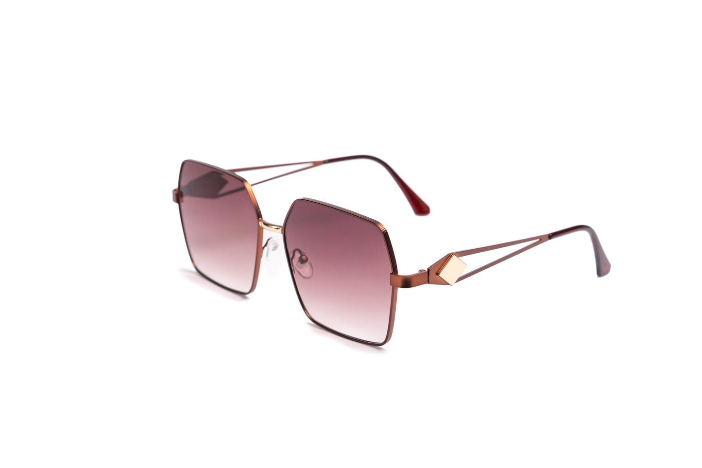 536. Rose gold Metal Luxury celebrity UV400 Retina protected colling glass