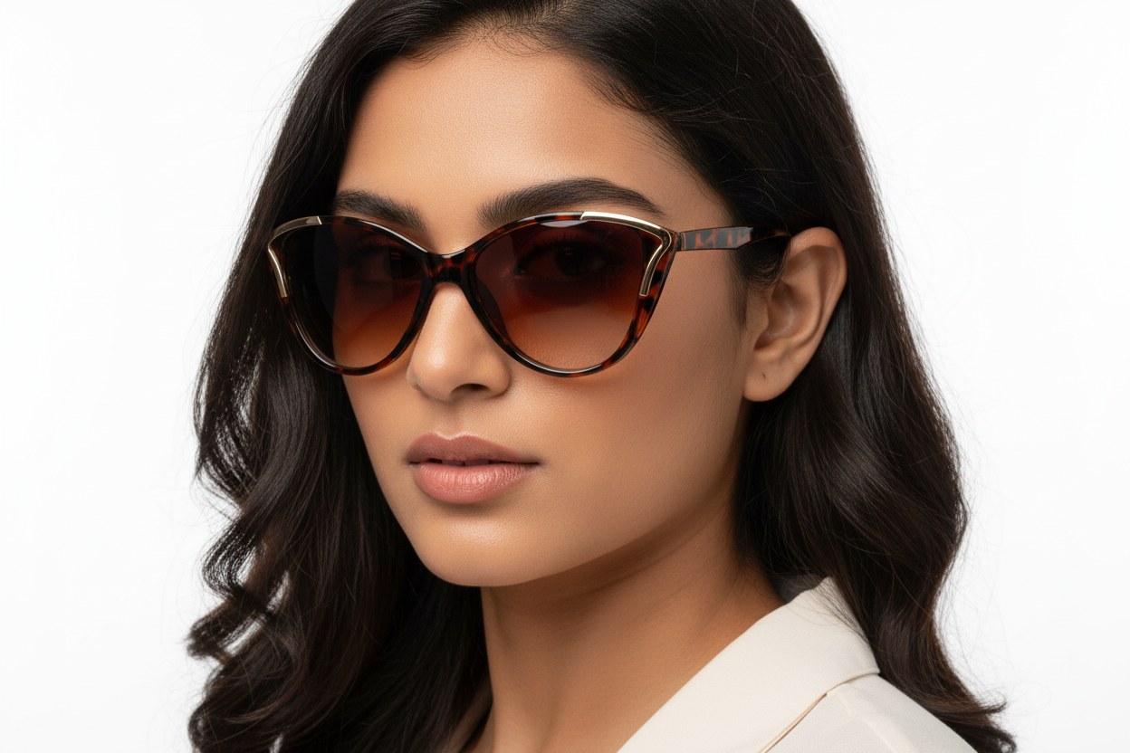 Q118. Celebrity sunglasses cat eye UV400 Retina protected cooling glass
