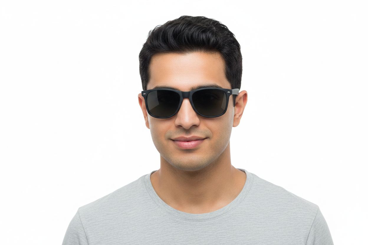 K96B. Men’s wayfarer Celebrity sunglass UV400 Retina protected cooling glass