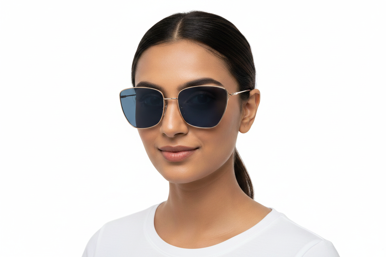 Q129A. Premium metal sunglass UV400 Retina protected cooling glass