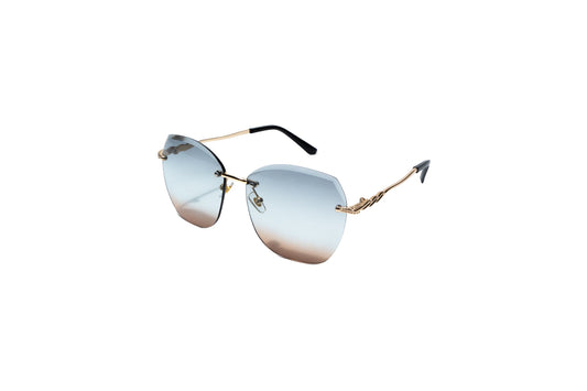 Q38e. Premium Rimless sunglass UV400 Retina protected cooling glass