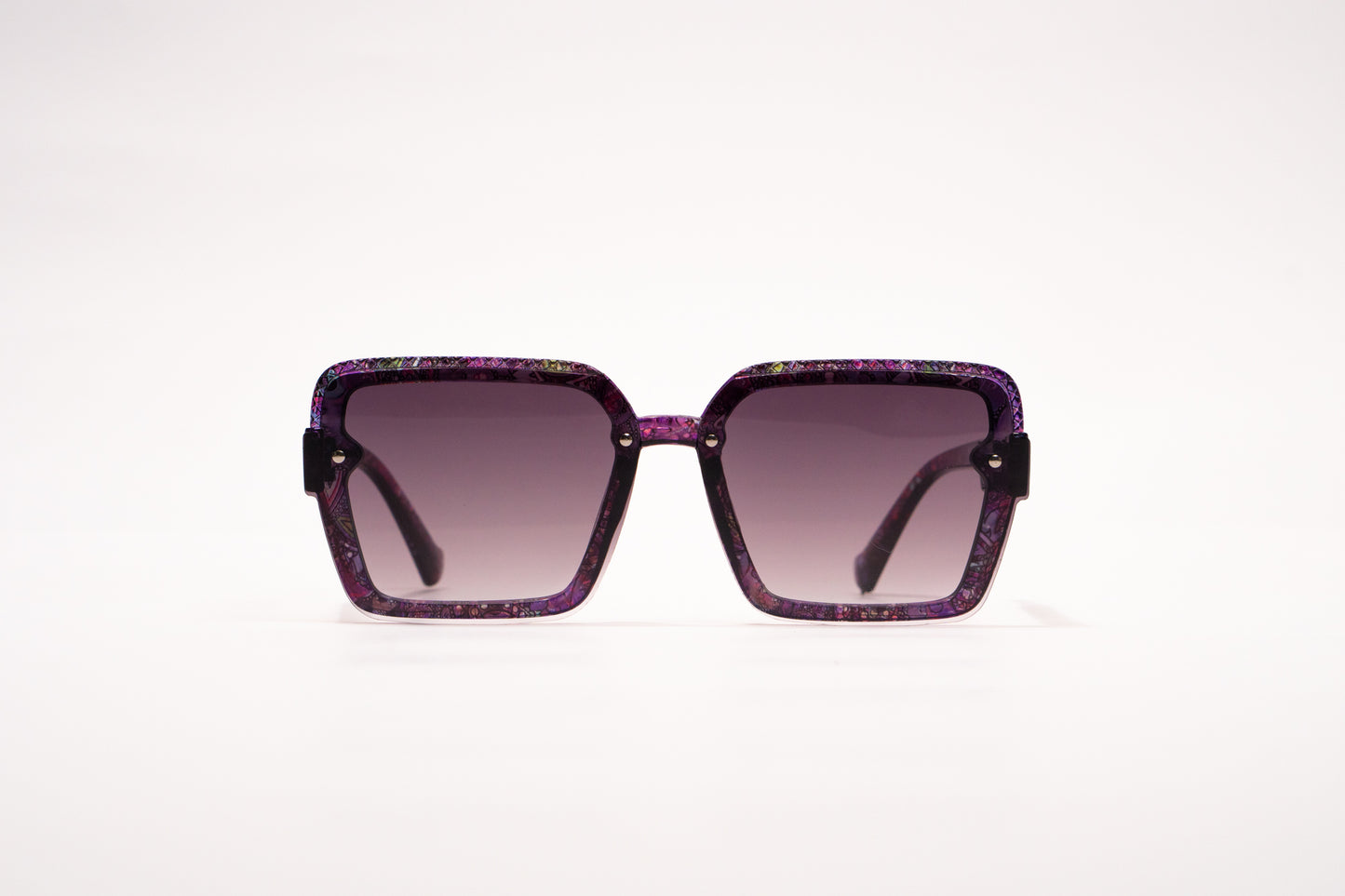 522.Square floral Celebrity UV400 Retina protected cooling glass