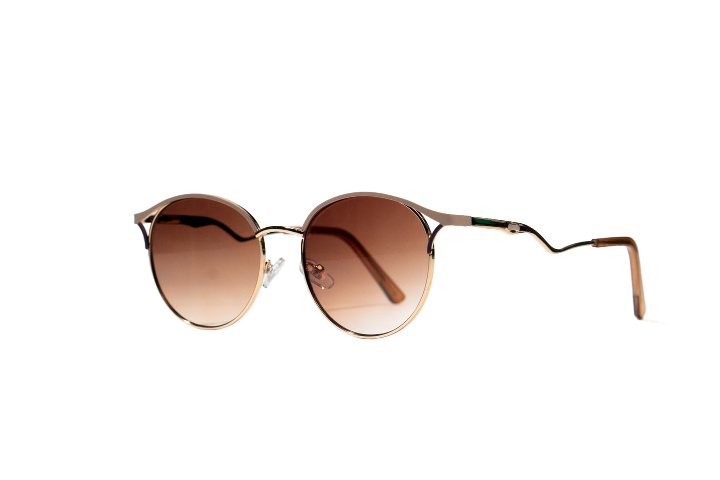 833. Premium lightweight round metal sunglass UV400 Retina protected cooling glass