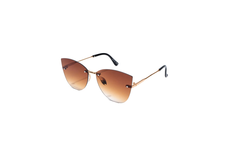 Q34d. Exclusive Rimless sunglass UV400 Retina protected cooling glass
