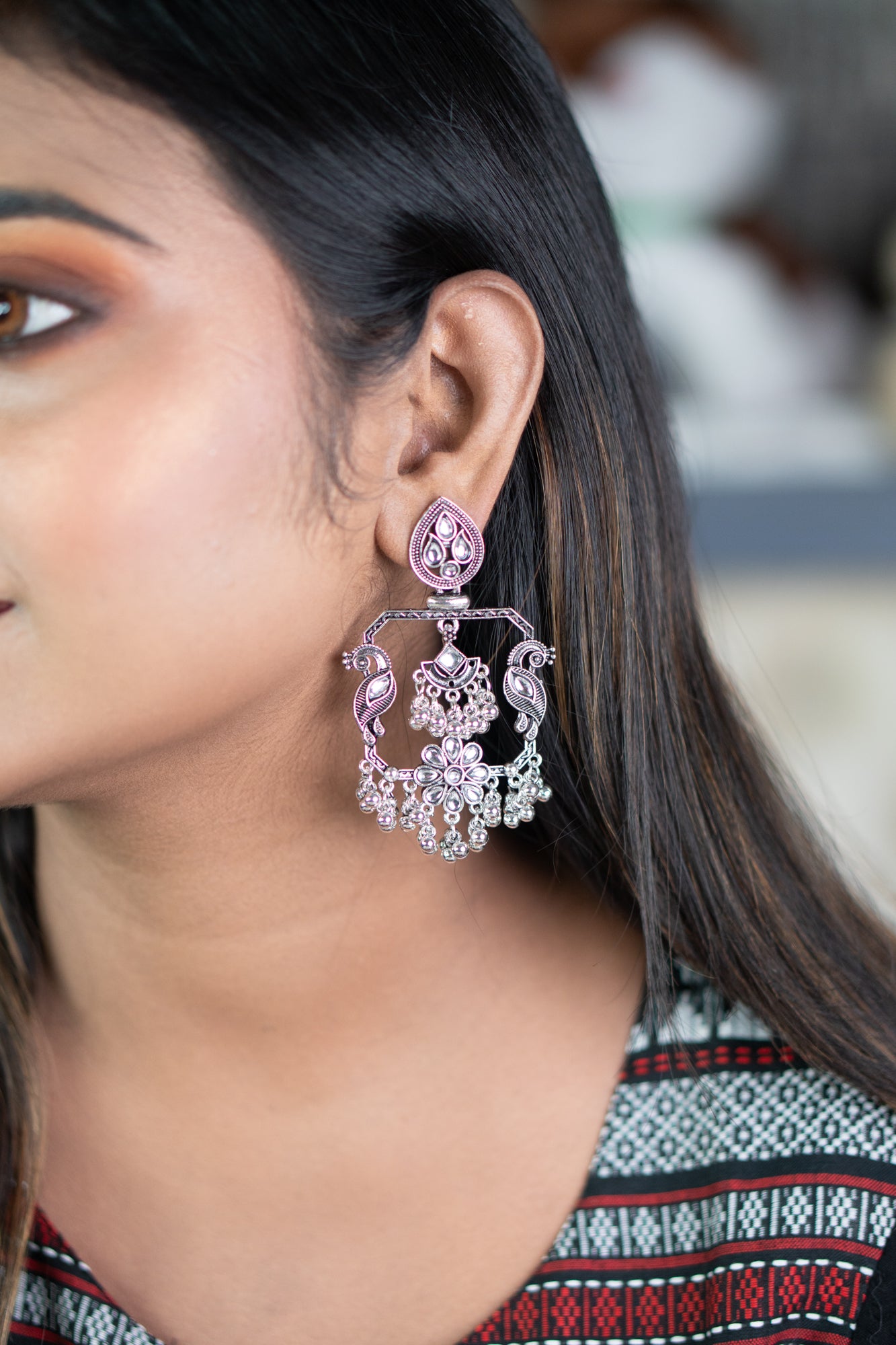 07. German silver earrings