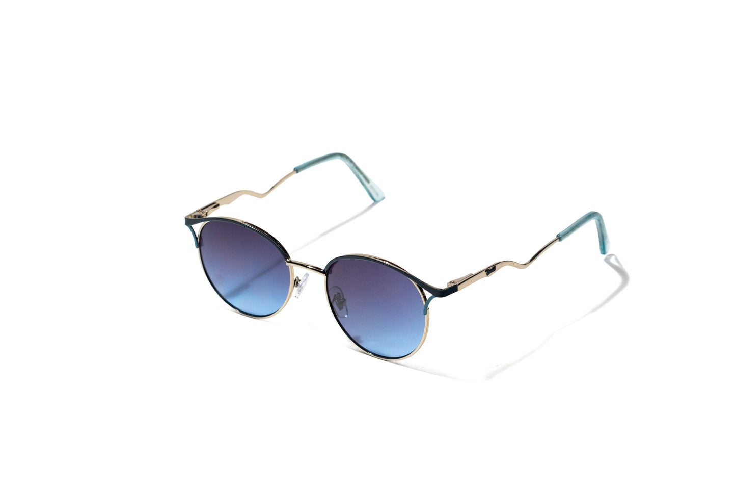 835. Premium lightweight round metal sunglass UV400 Retina protected cooling glass