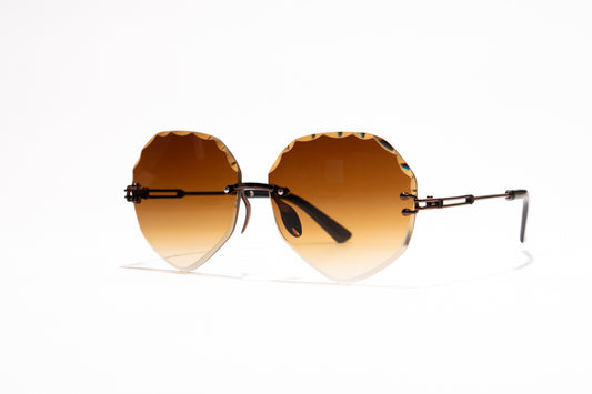 659. Celebrity Rimless diamond cut UV400 Retina protected cooling glass