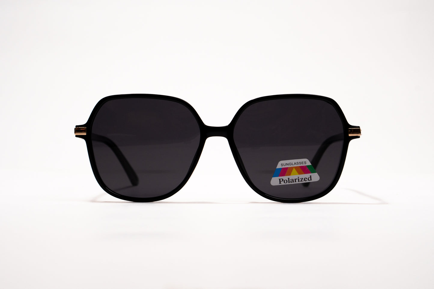 625. Hexagon polarized luxe black Celebrity UV400 Retina protected cooling glass